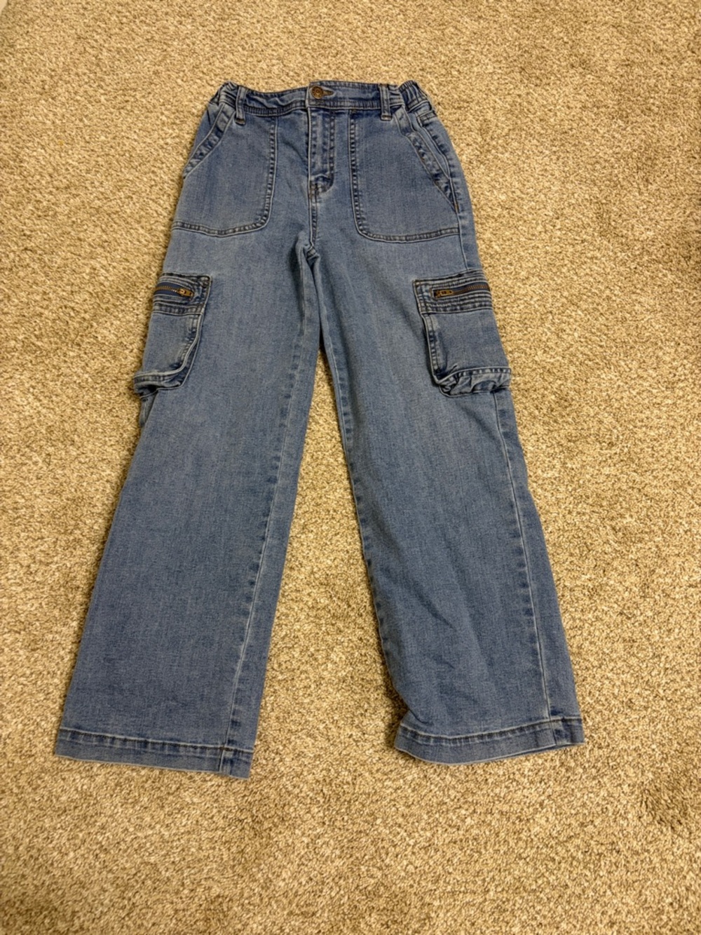 Celebrity Pink Light Blue Cargo Jeans Girls Large Size 10-12